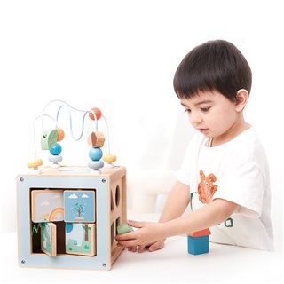 Lelin® Houten Activiteitenkubus